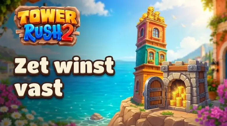 Gouden munten veilig in een kluis bij een Tower Rush 2 casino
